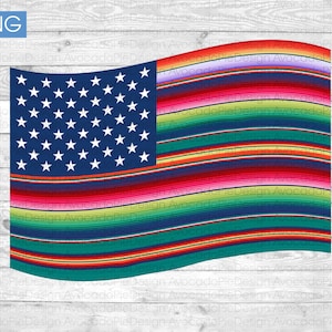 USA flag PNG files for sublimation design | Mexican serape PNG sublimation design | Mexican blanket png | Southern png | Texas png