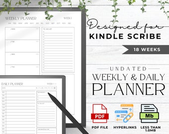 Minimalist Planner Made For Kindle Scribe Templates Kindle Scribe Planner Kindle Template Kindle Scribe PDF | Undated Planner
