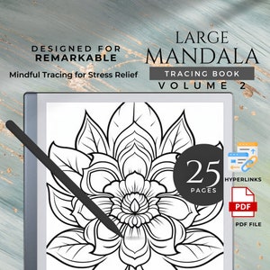 Remarkable Templates Remarkable Mindfulness Tracing Book Remarkable 2 Planner Remarkable Planner Remarkable worksheet template | Mandala 2