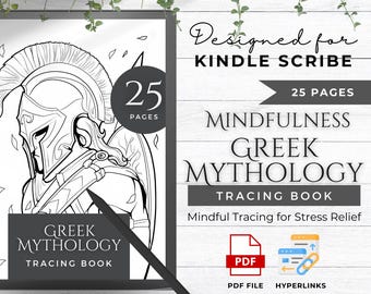 Mindfulness Tracing Book Made For Kindle Scribe Templates Kindle Scribe Planner Kindle Template Kindle Scribe PDF Greek Mythology Coloring
