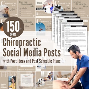 Chiropractic Social Media templates for Chiropractors Instagram Post Ideas, Chiropractic Social Media Content Calendar | Neutral