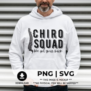 Chiropractor SVG and PNG for making Chiropractic gifts such as a Chiropractic shirt and Chiropractor mug!