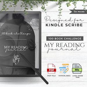 Modelli di diario di lettura realizzati per Kindle Scribe Pianificatore Kindle Scribe Modello Kindle, registro di lettura PDF di Kindle Scribe Tracker di lettura