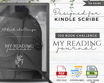 Reading Journal Made For Kindle Scribe Templates Kindle Scribe Planner Kindle Template, Kindle Scribe PDF Reading Log Reading Tracker