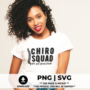 Chiropractor SVG and PNG for making chiropractor gifts such as a Chiropractic shirt and Chiropractic wall art!