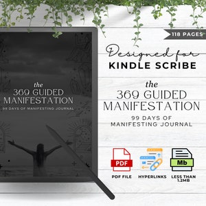 Manifestation Journal Made For Kindle Scribe Templates Kindle Scribe Planner Kindle Template | 99 Days of Manifesting Journal