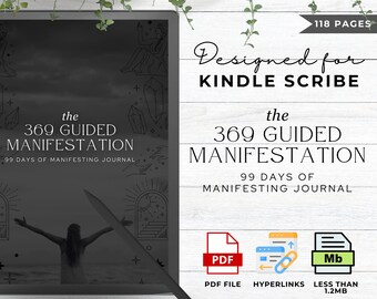 Manifestation Journal Made For Kindle Scribe Templates Kindle Scribe Planner Kindle Template | 99 Days of Manifesting Journal