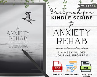Kindle Scribe Anxiety Worksheets Kindle Scribe Templates Kindle Scribe Planner Kindle Template Kindle Scribe PDF | The Anxiety Rehab