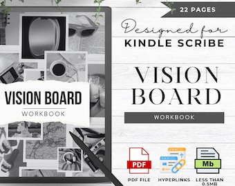 Vision Board Workbook For Kindle Scribe Templates Kindle Scribe Planner Kindle Template Digital Vision Board