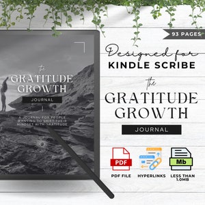 Gratitude Journal Made For Kindle Scribe Templates Kindle Scribe Planner Kindle Template | The Gratitude Growth Journal