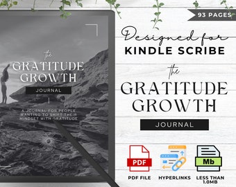Kindle Scribe Gratitude Journal Kindle Scribe Templates Kindle Scribe Planner Kindle Template | The Gratitude Growth Journal