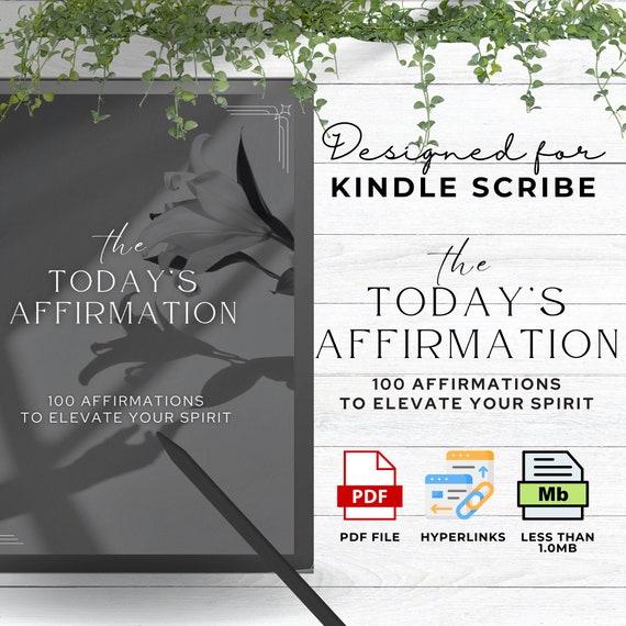 Affirmation Quotes Made For Kindle Scribe Templates Kindle Scribe Planner Kindle Scribe PDF Kindle Scribe Digital Affirmation Cards