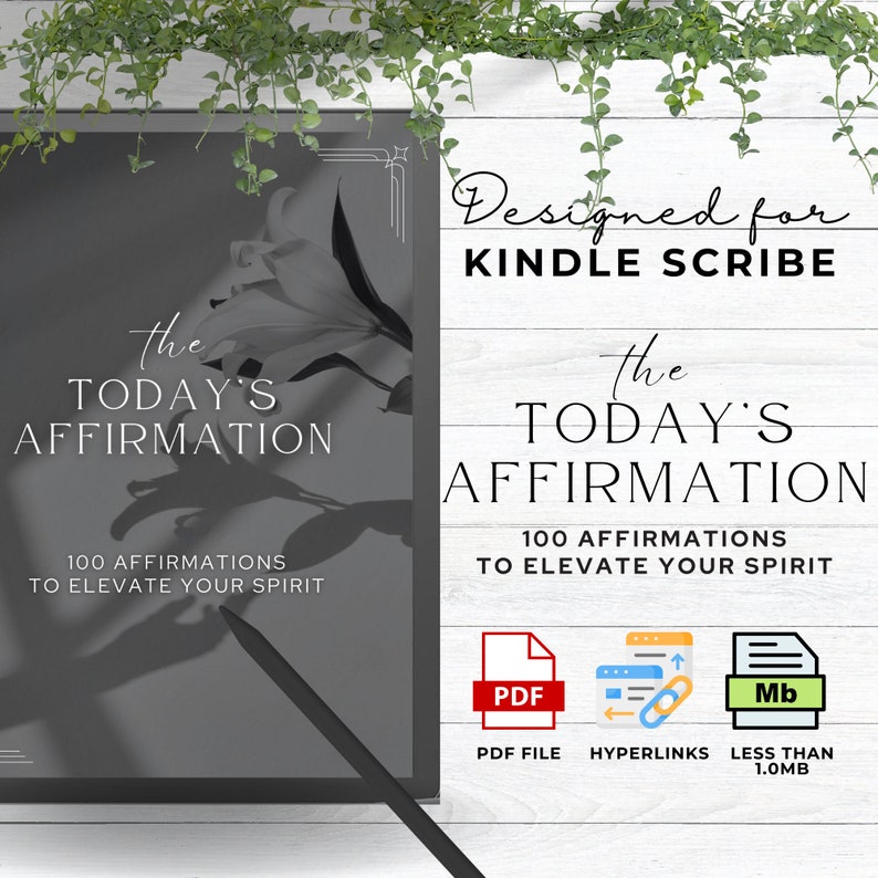 Kindle Scribe Affirmation Quotes Kindle Scribe Templates Kindle Scribe Planner Kindle Scribe PDF Kindle Scribe Digital Affirmation Cards