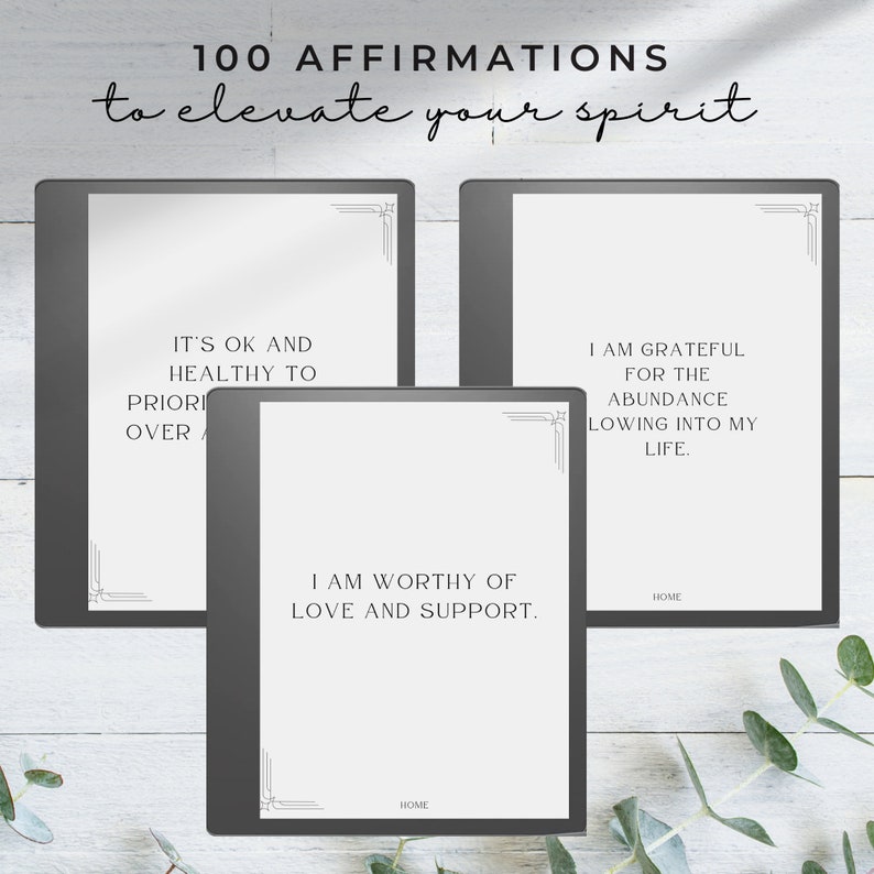 Kindle Scribe Affirmation Quotes Kindle Scribe Templates Kindle Scribe Planner Kindle Scribe PDF Kindle Scribe Digital Affirmation Cards