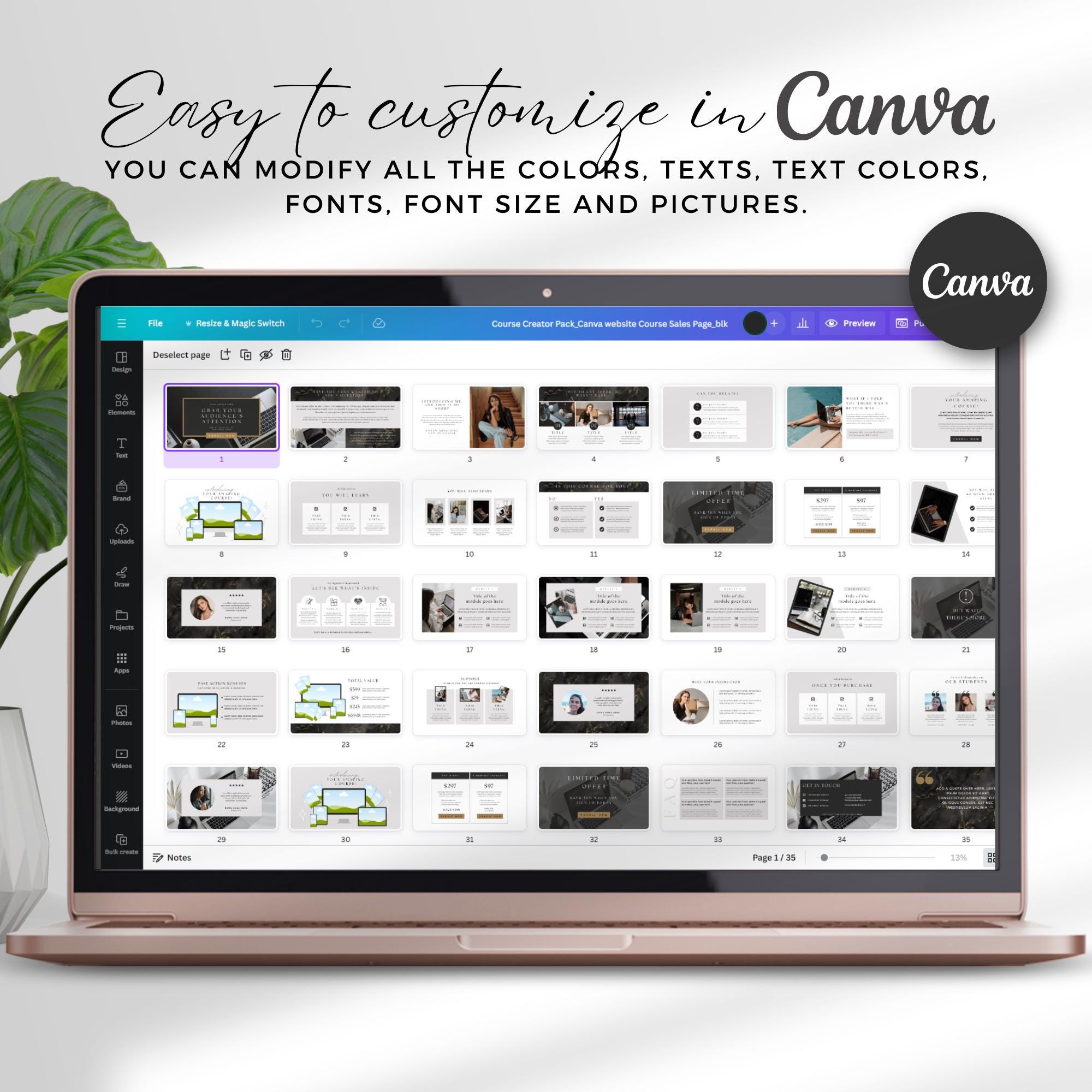 Online Course Creator Template Bundle for Business Coaching Life ...