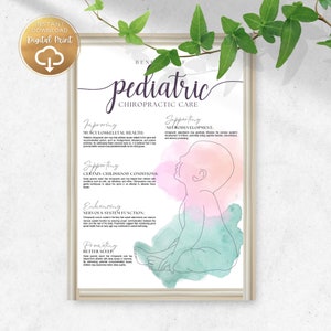Chiropraktive Kunst: Vorteile pädiatrischer Chiropraktik. Perfekt für Chiropraktik-Bürodekor und Chiropraktik-Geschenke