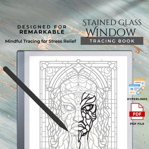 Remarkable Templates Remarkable Mindfulness Tracing Book Remarkable 2 Planner Remarkable Planner Remarkable worksheet template Stained Glass