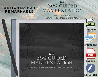 Remarkable Templates manifestation journal Remarkable 2 Planner Remarkable Planner | 99 Days of Manifesting Journal
