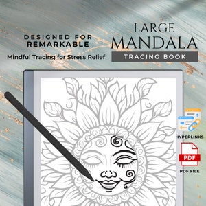 Remarkable Templates Remarkable Mindfulness Tracing Book Remarkable 2 Planner Remarkable Planner Remarkable worksheet template | Mandala