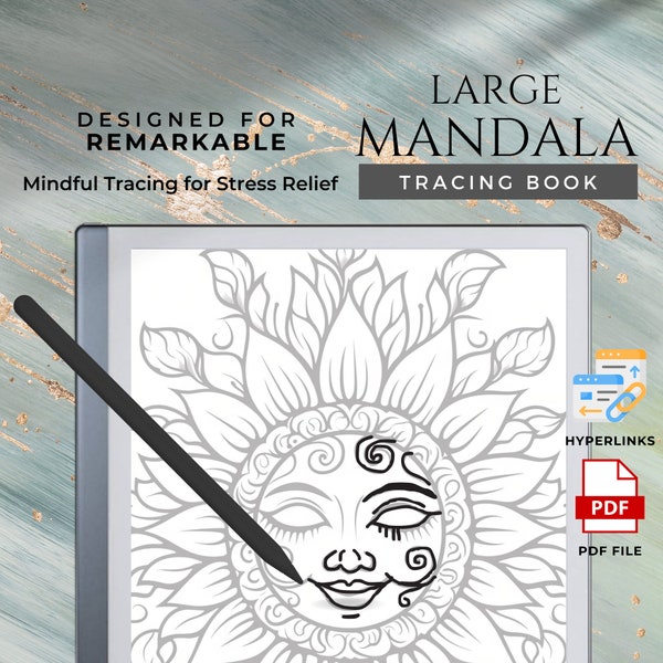Remarkable Templates Remarkable Mindfulness Tracing Book Remarkable 2 Planner Remarkable Planner Modello di foglio di lavoro Remarkable / Mandala