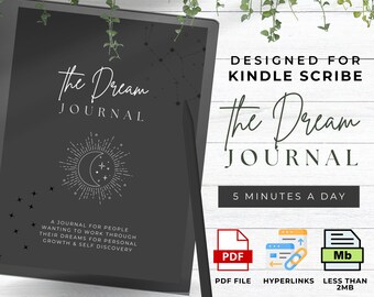 Traum-Tagebuch Made For Kindle Scribe | Kindle Scribe Planer, Kindle Template, Kindle Scribe PDF, Kindle Note
