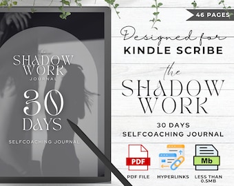 Schattenarbeit Journal Made For Kindle Scrib | Kindle Scribe Planer Kindle Template Kindle Scribe PDF Kindle Scribe Journal