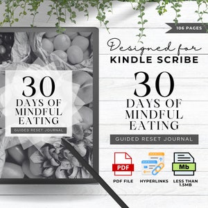 Mindful Eating Guided Journal Made For Kindle Scribe Templates Kindle Scribe Planner Kindle Template Kindle Scribe PDF