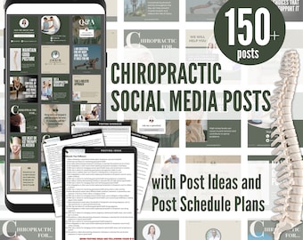 Chiropractic Social Media templates for Chiropractors Instagram Post Ideas, Chiropractic Social Media Content Calendar