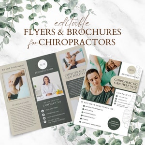 Chiropractic Marketing Templates of Flyer and Trifold Brochure for Chiropractors Chiropractic Office Chiropractic Art Chiropractic Posters