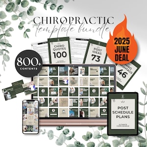 Ultimate Chiropractic Instagram Templates Bundle is Ultimate Social Media Solution for Chiropractors | Social Media Templates