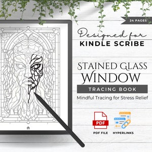 Kindle Scribe Mindfulness Tracing Book Kindle Scribe Templates Kindle Scribe Planner Kindle Template Kindle Scribe PDF | Stained Glass