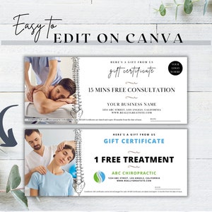 10 Gift Certificate Templates for Chiropractors is perfect Chiropractic Gift for Chiropractic Office | Coupon Templates