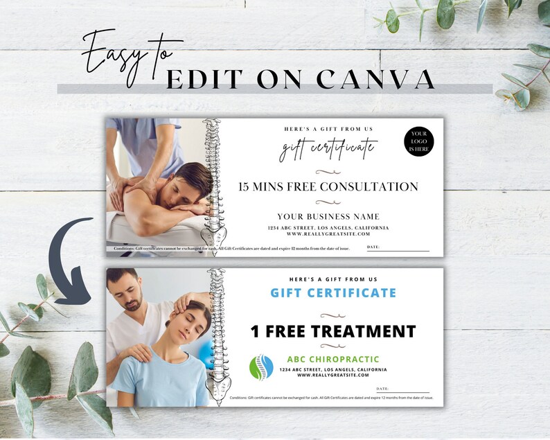 10 Gift Certificate Templates for Chiropractors is perfect Chiropractic Gift for Chiropractic Office | Coupon Templates