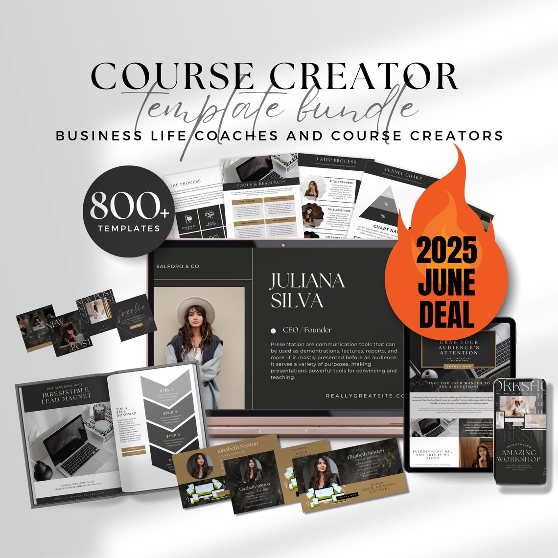 Online Course Creator Template Bundle for Business Coaching Life ...