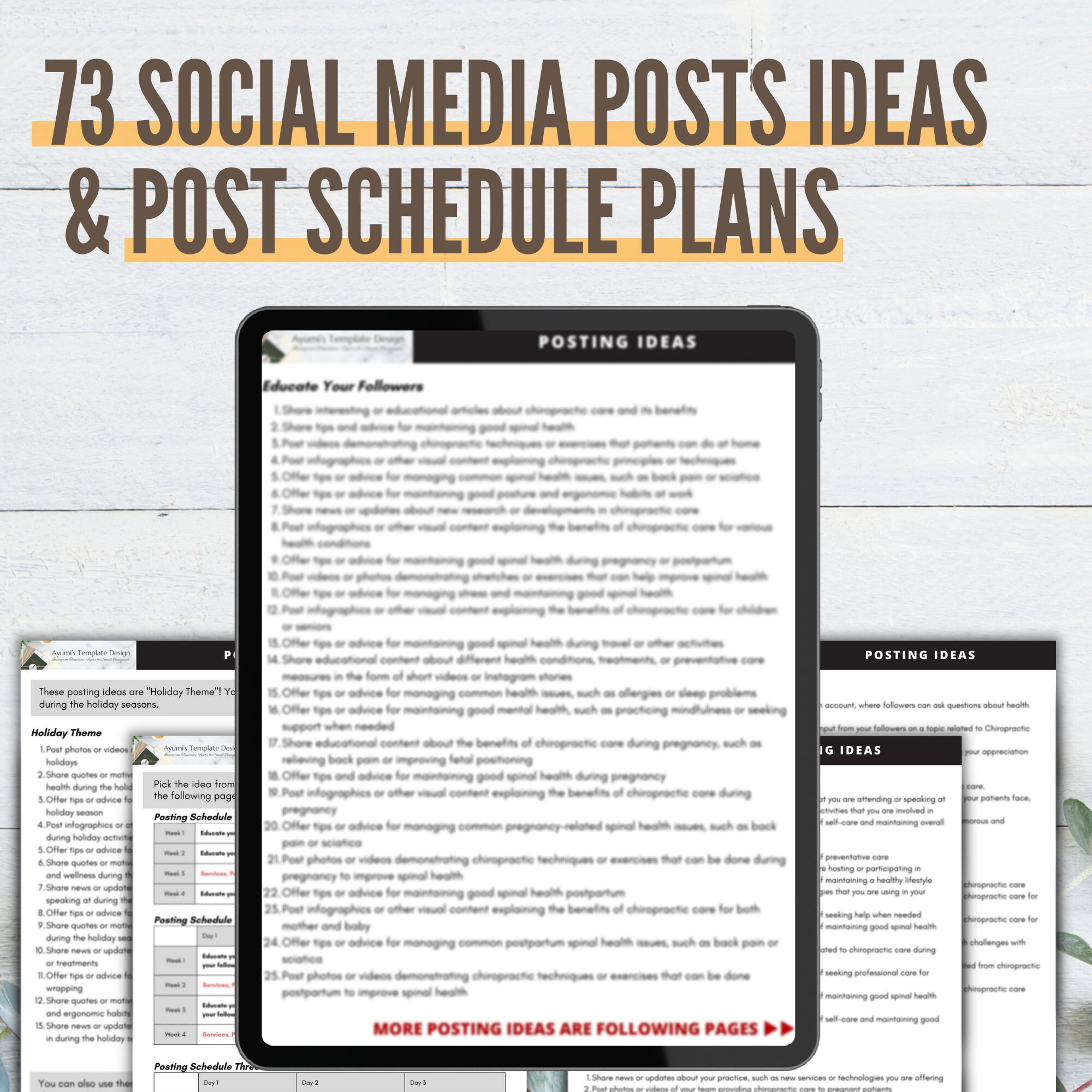 Chiropractic Social Media Templates for Chiropractors Instagram Post Ideas,  Chiropractic Social Media Content Calendar Neutral - Etsy