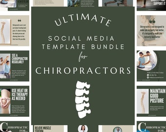 Ultimate Chiropractic Instagram Templates Bundle is Ultimate Social Media Solution for Chiropractors | Social Media Templates