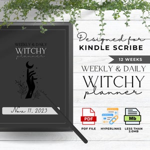 Witchy Planner Made For Kindle Scribe Templates Kindle Scribe Planner Kindle Template Kindle Scribe PDF | Undated Witchy Planner