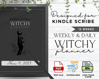 Agenda Kindle Scribe Witchy Modèles Kindle Scribe Agenda Kindle Scribe Modèle Kindle Kindle Scribe PDF | Agenda Witchy non daté