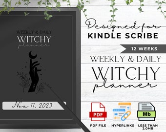 Witchy Planner Made For Kindle Scribe Templates Kindle Scribe Planner Kindle Template Kindle Scribe PDF | Undated Witchy Planner