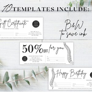 10 Gift Certificate Templates for Chiropractors is perfect Chiropractic Gift for Chiropractic Office | Coupon Templates