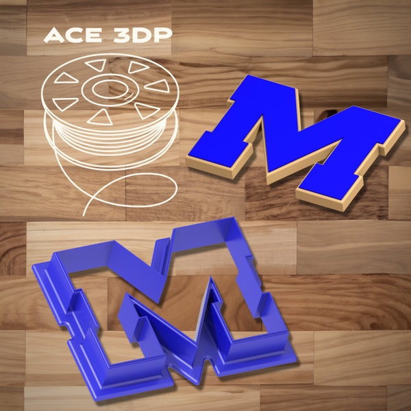 Block M Style Logo Cookie Cutter