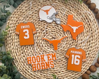 Adornos navideños de los Texas Longhorns