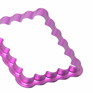 Geschulpte rechthoek Plaque Cookie Cutter