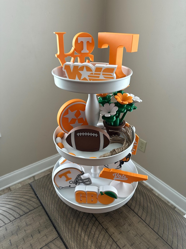 TN Volunteers Tier Tray Decor - Table and Desk Art image 1