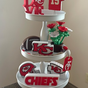 Kansas City Chiefs Tier Tray Decor - Table and Desk Art