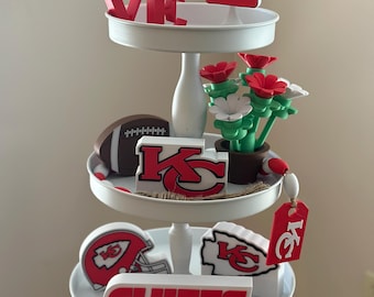 Decorazioni per vassoi a più livelli dei Kansas City Chiefs - Arte da tavolo e da scrivania