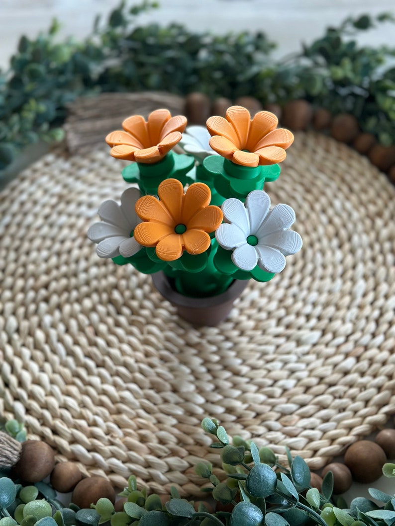 TN Volunteers Tier Tray Decor - Table and Desk Art Flower Bouquet