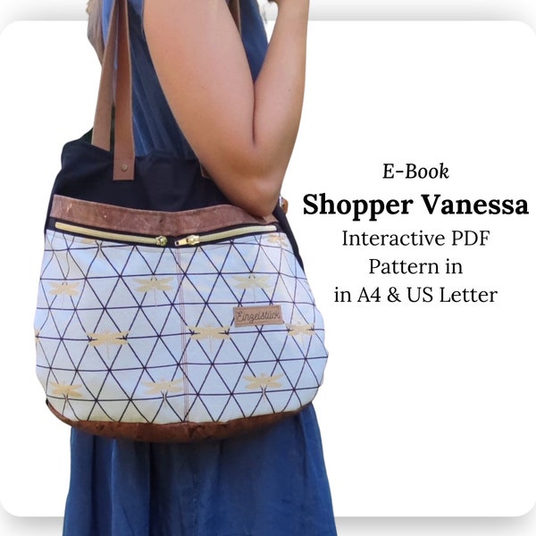 English Pattern: Shopper Vanessa - PDF Pattern Crossbody and Handbag