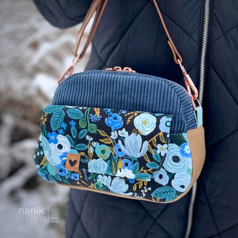 Bowler Bag Bella Crossbody, Bag, Beginner, Sewing Pattern, A4, A0, PDF