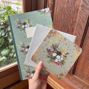Lot Carte + Carnet Christmas motif vert – Les Fleuris de poésie - Editions French Flowers